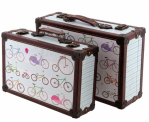 image of 2 cases with bicycles